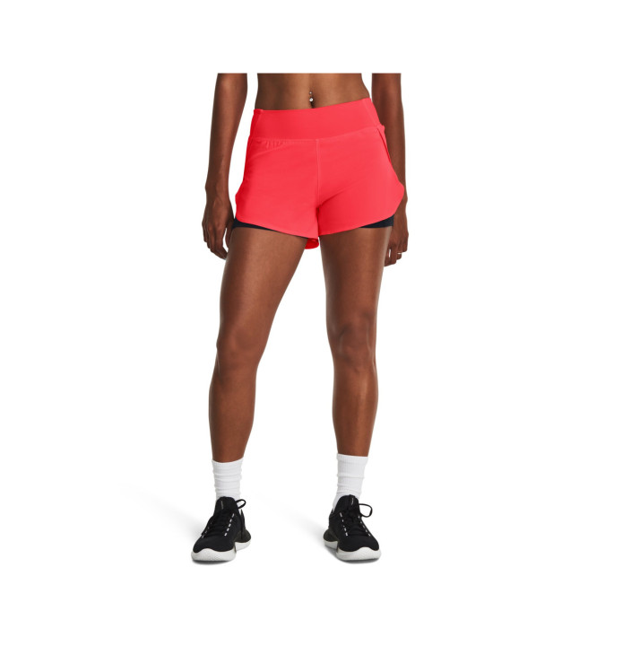 FLEX WOVEN 2-IN-1 SHORT-RED