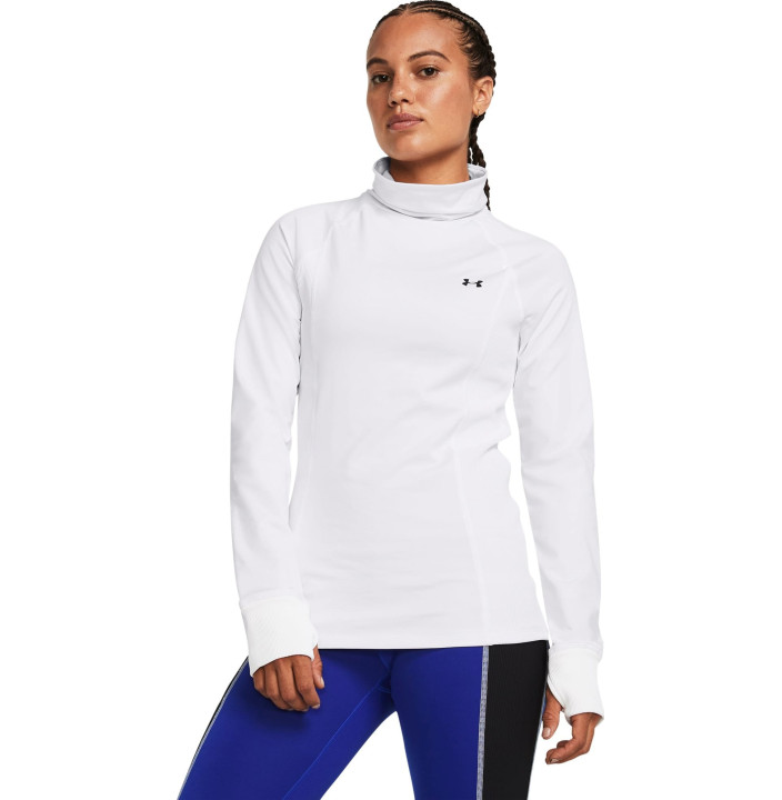 UA TRAIN CW FUNNEL NECK-WHT
