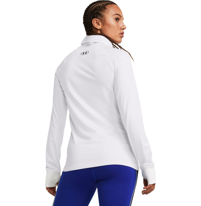 UA TRAIN CW FUNNEL NECK-WHT