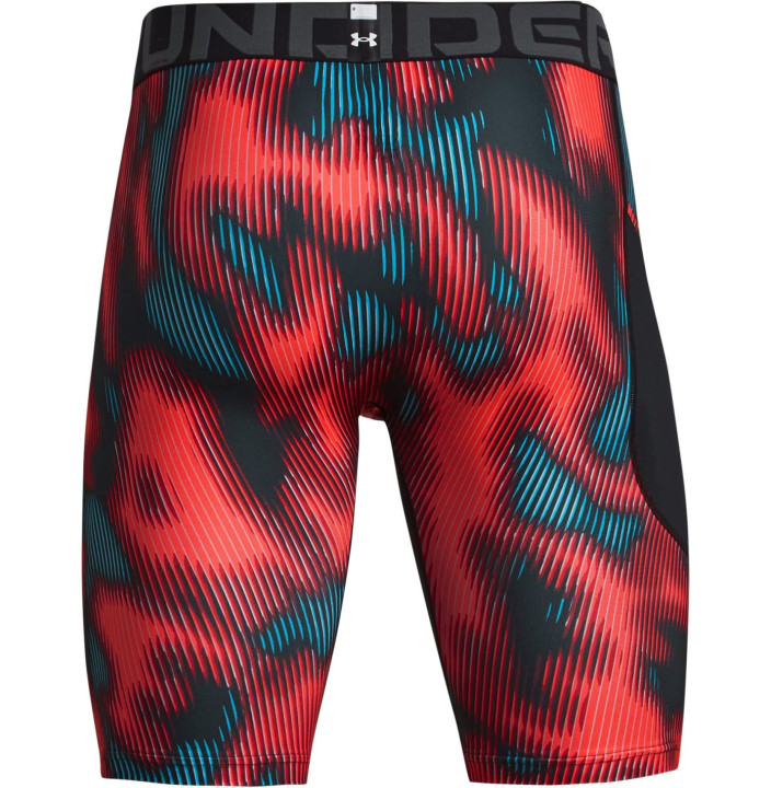 UA HG PRTD LONG SHORTS-RED