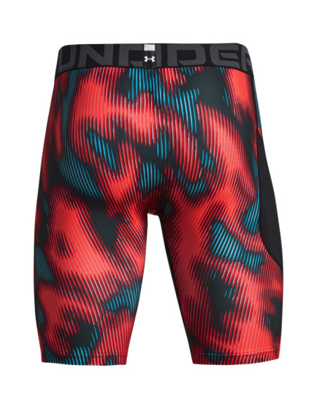 UA HG PRTD LONG SHORTS-RED