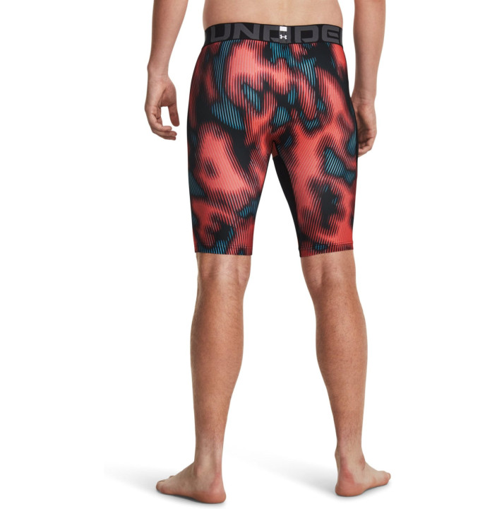 UA HG PRTD LONG SHORTS-RED