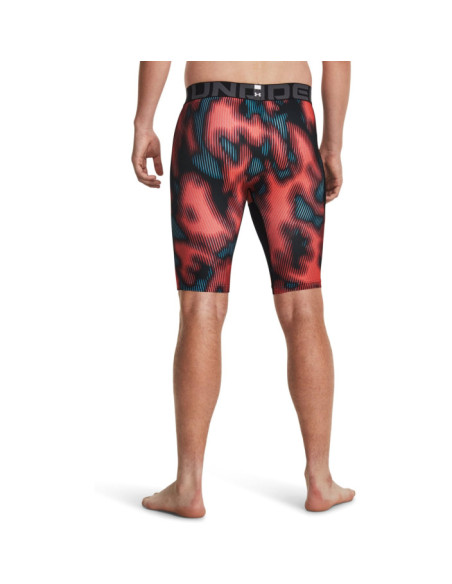 UA HG PRTD LONG SHORTS-RED