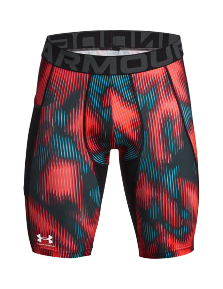 UA HG PRTD LONG SHORTS-RED