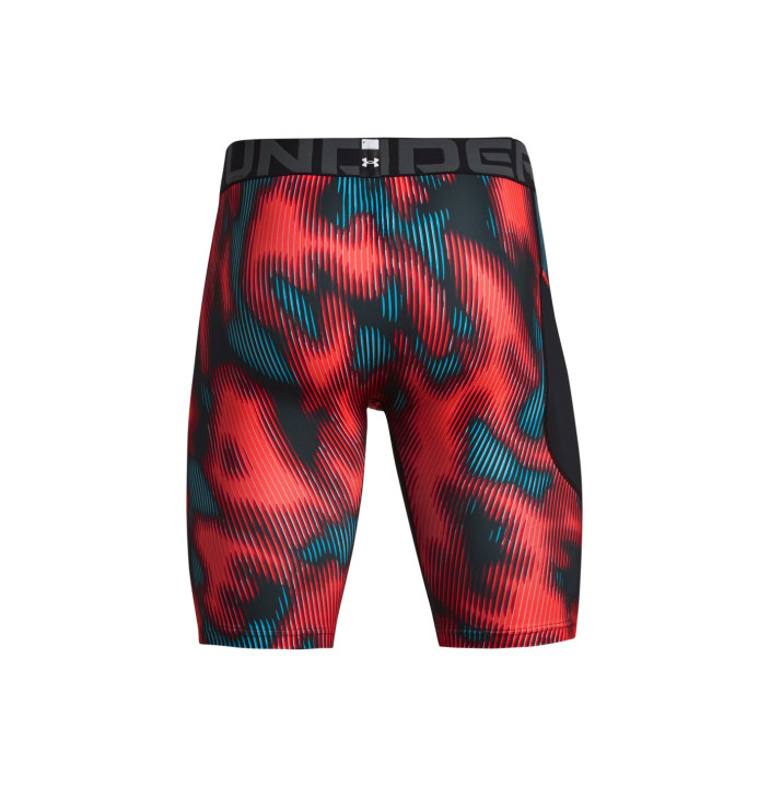UA HG PRTD LONG SHORTS-RED