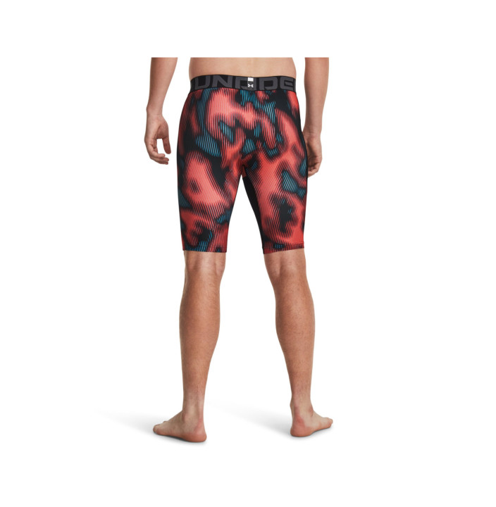 UA HG PRTD LONG SHORTS-RED