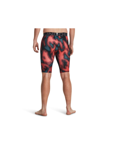 UA HG PRTD LONG SHORTS-RED
