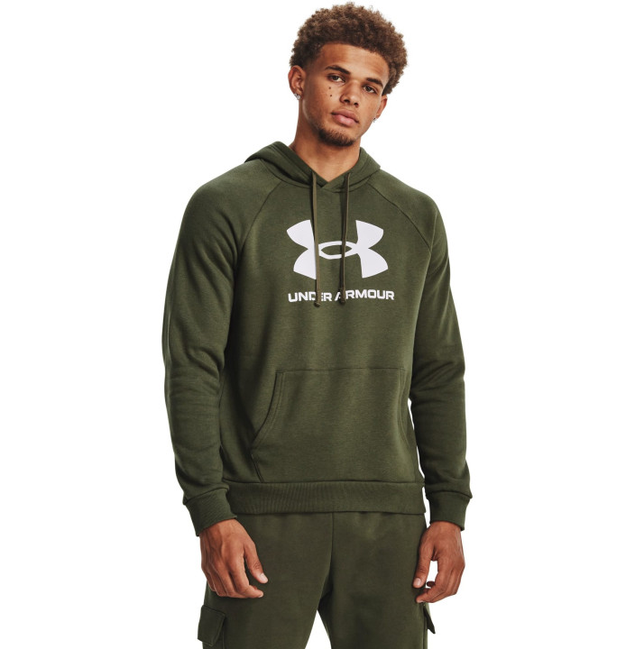 UA RIVAL FLEECE LOGO HD-GRN