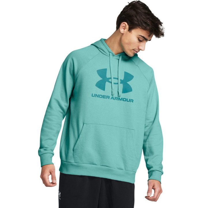 UA RIVAL FLEECE LOGO HD-GRN