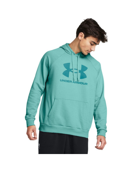 UA RIVAL FLEECE LOGO HD-GRN