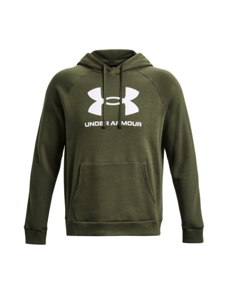 UA RIVAL FLEECE LOGO HD-GRN