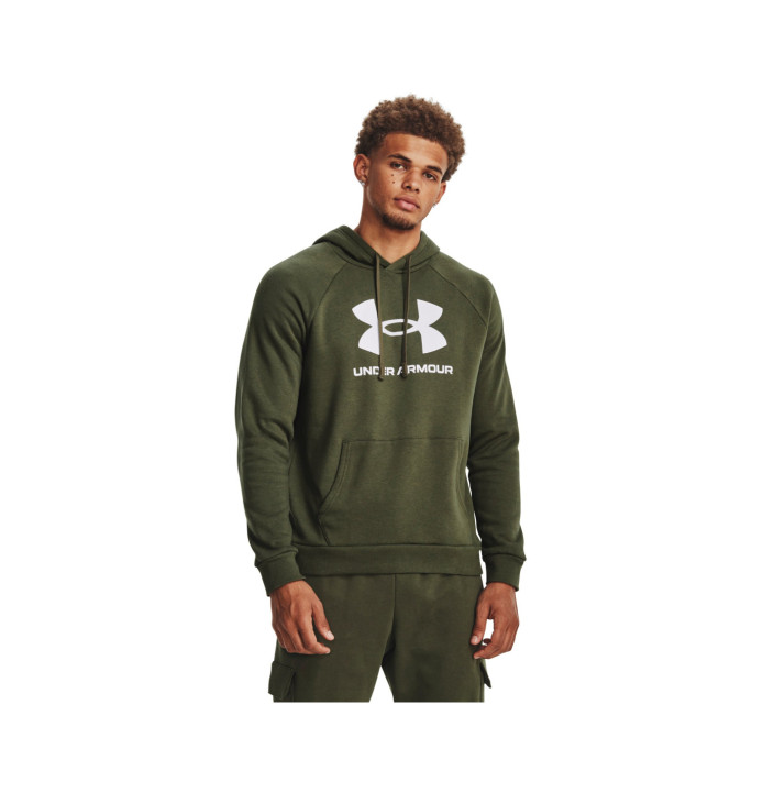 UA RIVAL FLEECE LOGO HD-GRN
