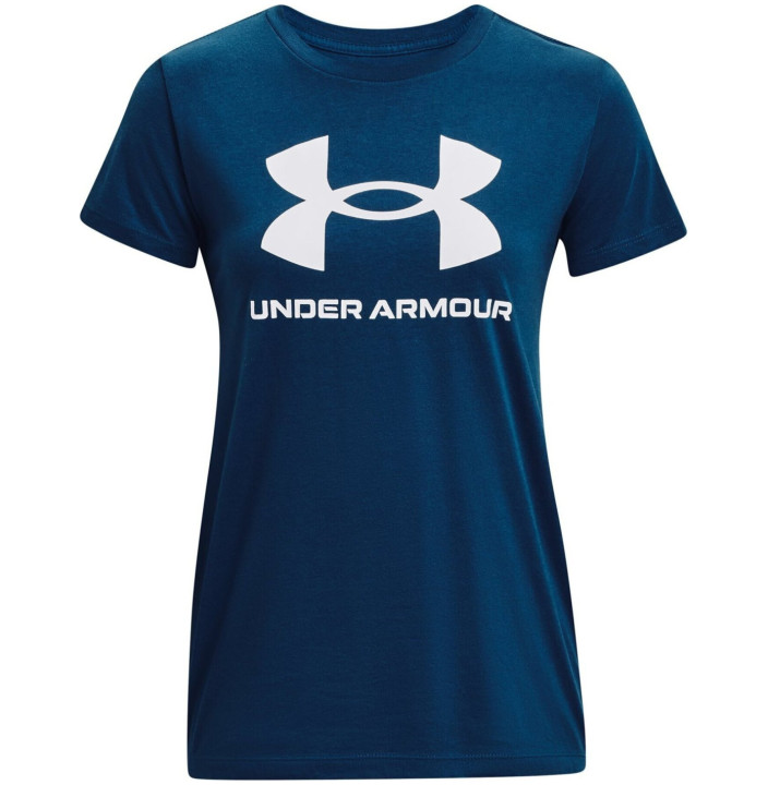 UA W SPORTSTYLE LOGO SS-BLU