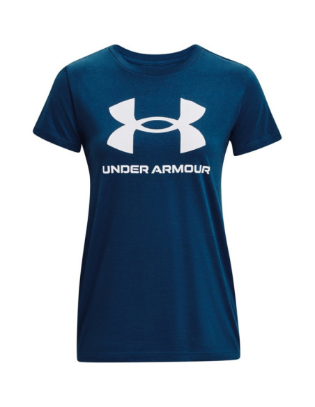 UA W SPORTSTYLE LOGO SS-BLU