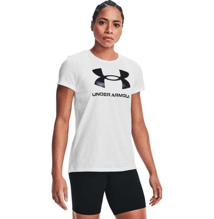 UA W SPORTSTYLE LOGO SS-BLU
