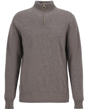 BARBOUR ESSENTIAL LAMBSWOOL HALF ZIP KNITTED JUMPER