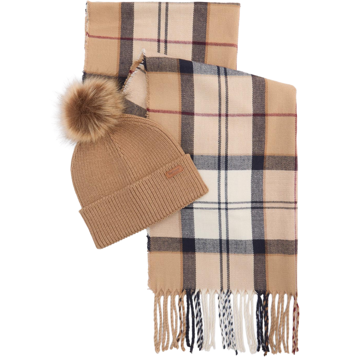 BARBOUR DOVER BEANIE & HAILES SCARF GIFT SET
