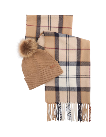 BARBOUR DOVER BEANIE & HAILES SCARF GIFT SET BARBOUR DOVER BEANIE & HAILES SCARF GIFT SET