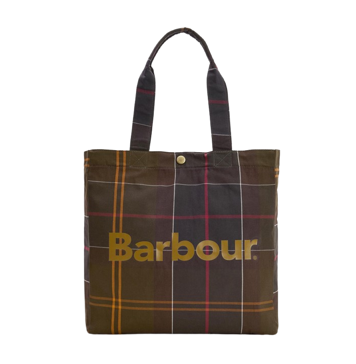 BARBOUR TELFIELD TARTAN TOTE BAG 