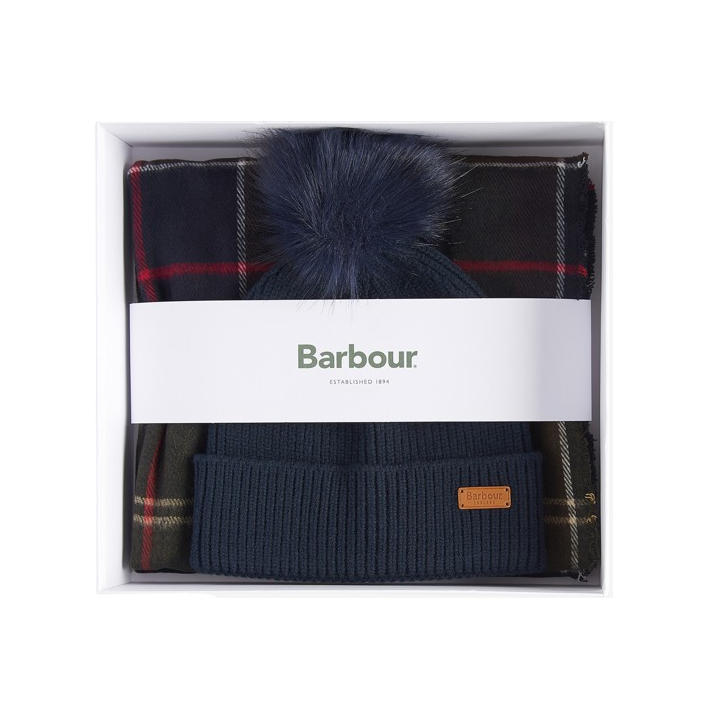 BARBOUR DOVER BEANIE & HAILES SCARF GIFT SET