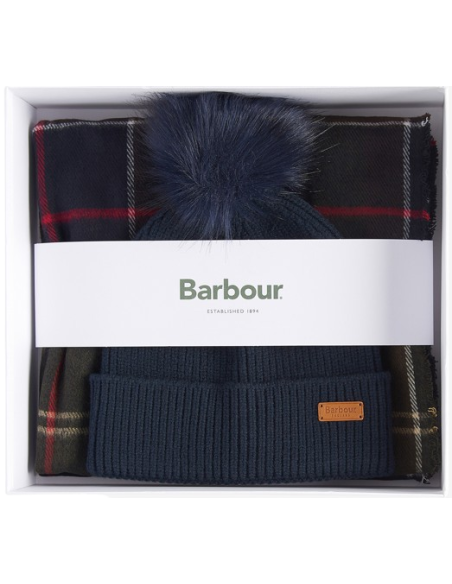 BARBOUR DOVER BEANIE & HAILES SCARF GIFT SET
