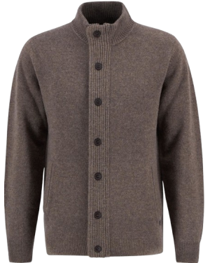 BARBOUR ESSENTIAL PATCH ZIP THROUGH KNITTED JUMPER