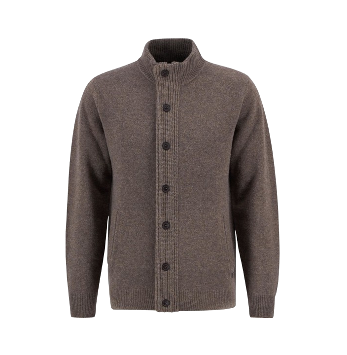 BARBOUR ESSENTIAL PATCH ZIP THROUGH KNITTED JUMPER