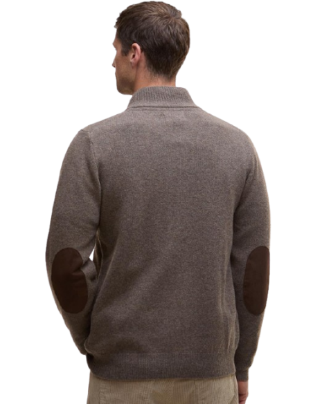 BARBOUR ESSENTIAL PATCH ZIP THROUGH KNITTED JUMPER