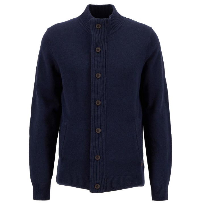 BARBOUR ESSENTIAL PATCH ZIP THROUGH KNITTED JUMPER