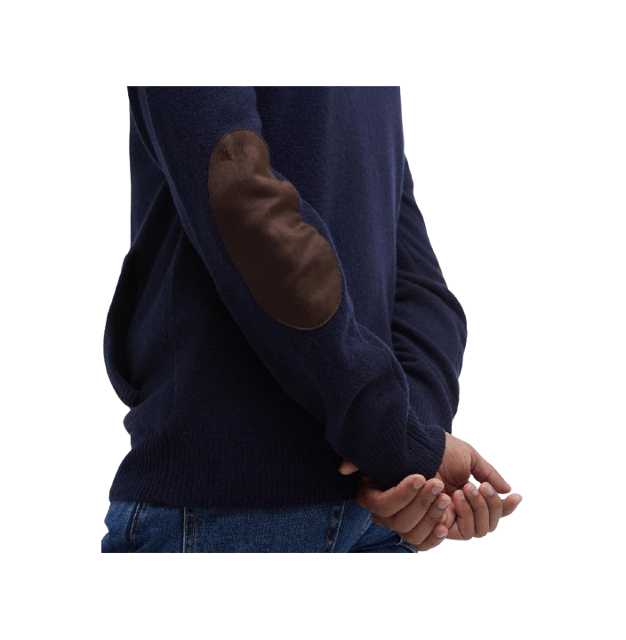 BARBOUR ESSENTIAL PATCH ZIP THROUGH KNITTED JUMPER