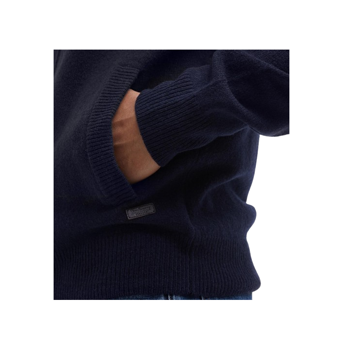 BARBOUR ESSENTIAL PATCH ZIP THROUGH KNITTED JUMPER