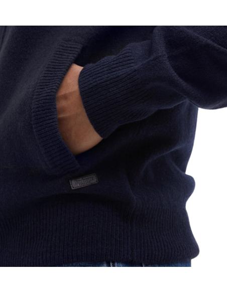 BARBOUR ESSENTIAL PATCH ZIP THROUGH KNITTED JUMPER
