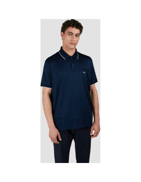 DOUBLE MERCERISED COTTON JERSEY POLO SHIRT