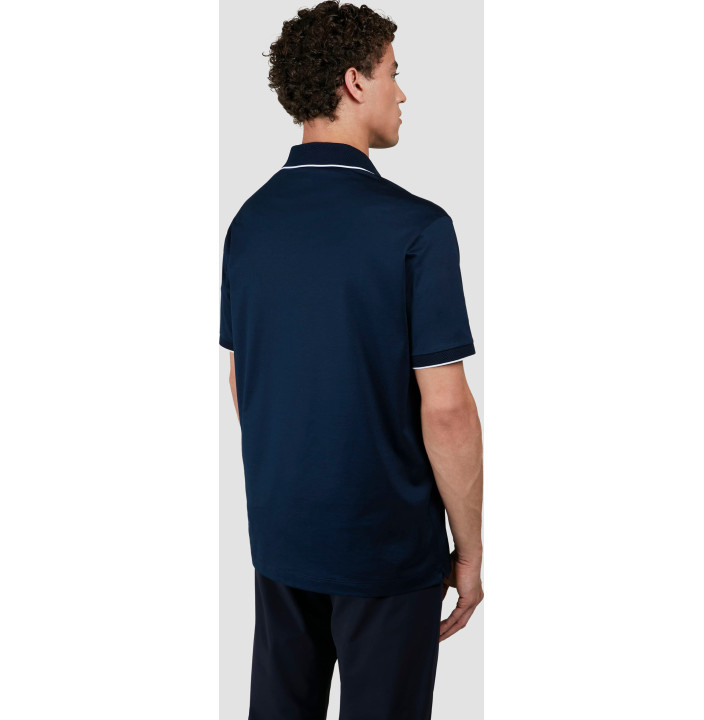 DOUBLE MERCERISED COTTON JERSEY POLO SHIRT