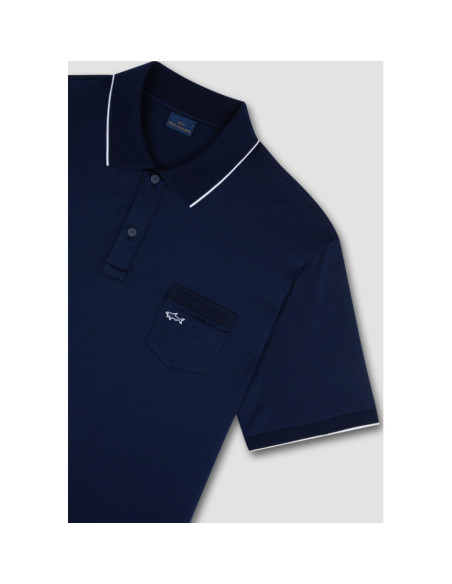 DOUBLE MERCERISED COTTON JERSEY POLO SHIRT