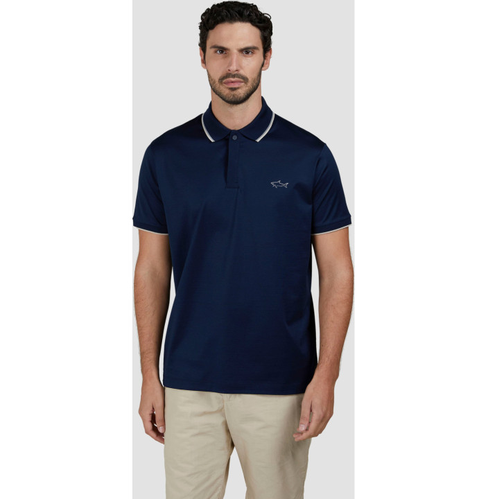 DOUBLE MERCERISED JERSEY COTTON POLO SHIRT