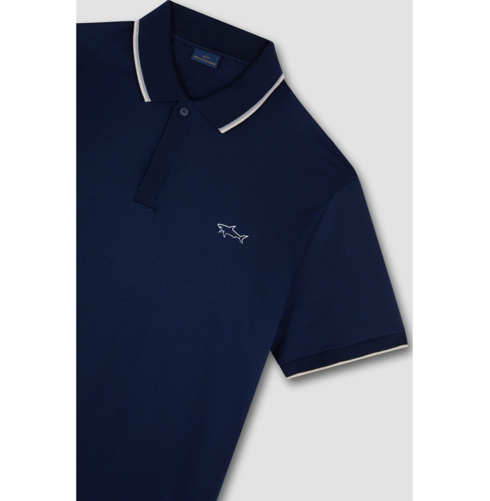 DOUBLE MERCERISED JERSEY COTTON POLO SHIRT