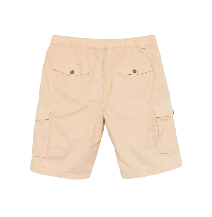 ULTRA-LIGTH POPLIN GARMENT DYED SHORTS WHITH CARGO POCKETS