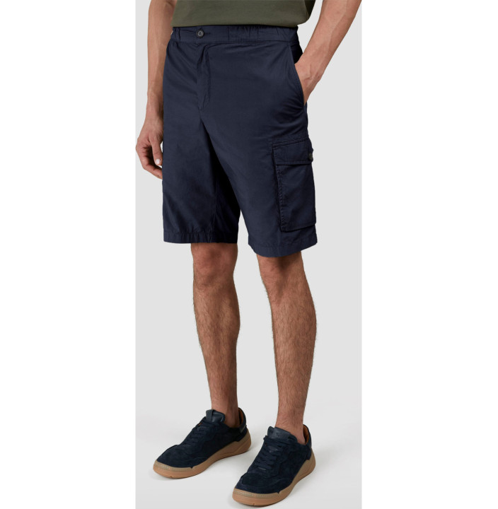 ULTRA-LIGTH POPLIN GARMENT DYED SHORTS WHITH CARGO POCKETS