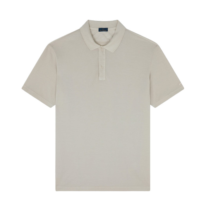 MOON BADGE GARMENT DYED COTTON PIQUÉ POLO SHIRT