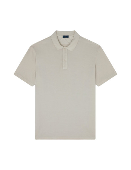MOON BADGE GARMENT DYED COTTON PIQUÉ POLO SHIRT