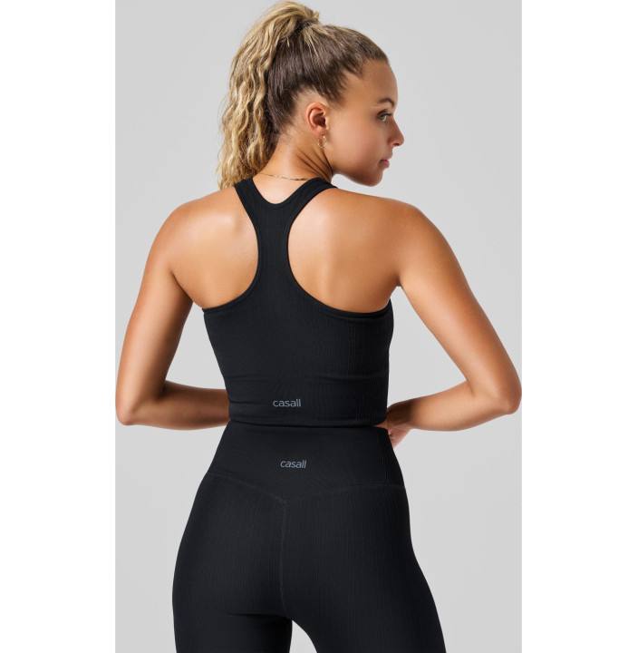 MULTI RIB SEAMLESS PADDED SPORTS TOP