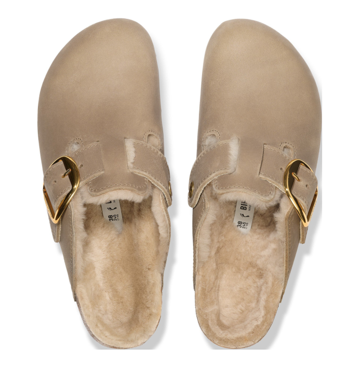 BOSTON BIG BUCKLE SHEARLING NATURAL LEATHER OILED