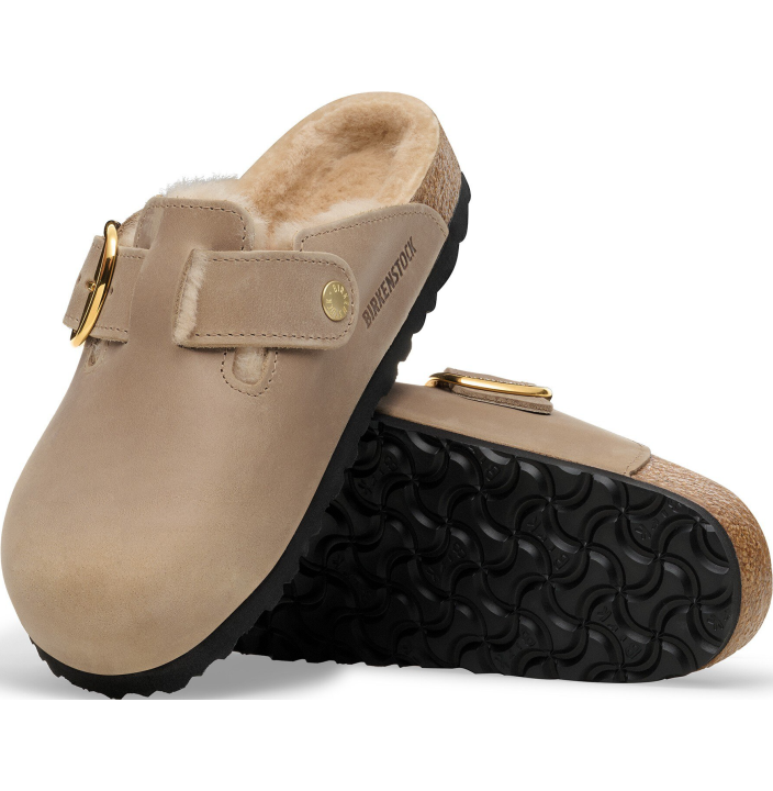 BOSTON BIG BUCKLE SHEARLING NATURAL LEATHER OILED