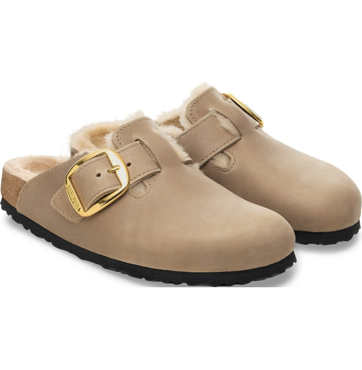 BOSTON BIG BUCKLE SHEARLING NATURAL LEATHER OILED