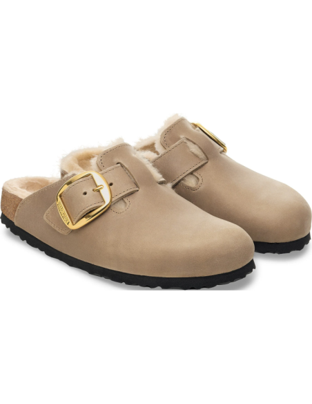 BOSTON BIG BUCKLE SHEARLING NATURAL LEATHER OILED