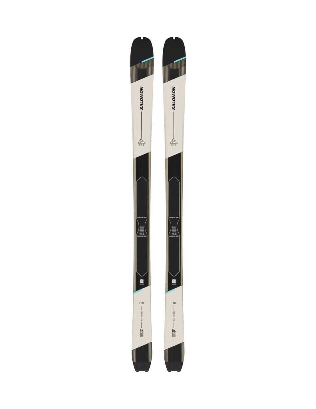 SKI SET T MTN 86 W CARBON + SKINS RA 156