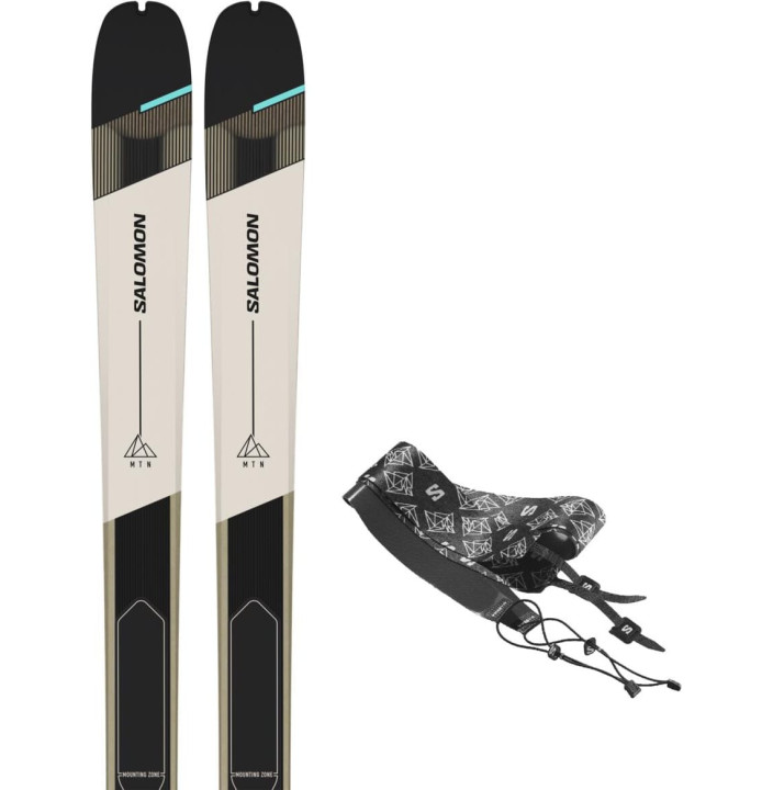 SKI SET T MTN 86 W CARBON + SKINS RA 156