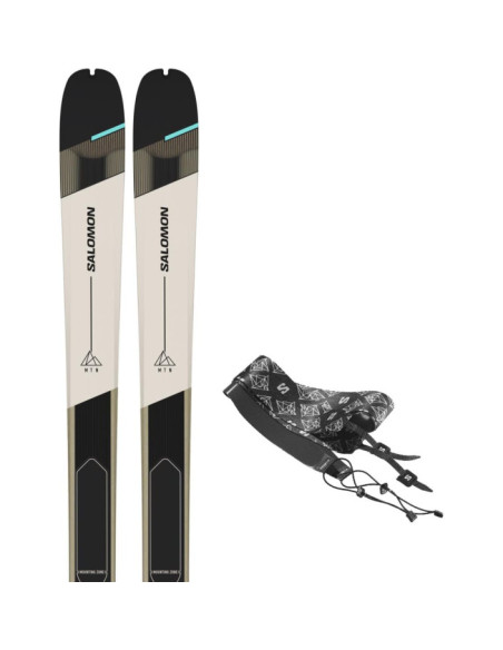 SKI SET T MTN 86 W CARBON + SKINS RA 156