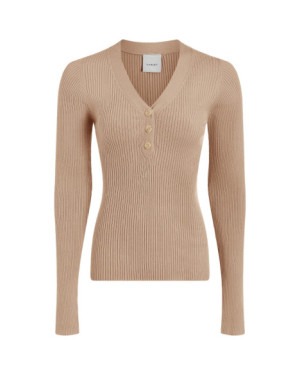 BLANCA V-NECK RIB KNIT TOP